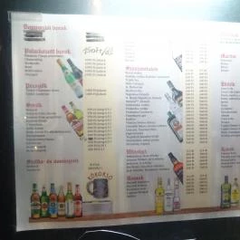 Kőkorsó, Budapest - Étlap/itallap