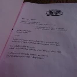 Kolette Bistro Budapest - Étlap/itallap