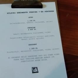 Kőleves Vendéglő, Budapest - Étlap/itallap