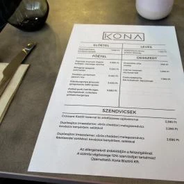 Kona Bistro Budapest - Étlap/itallap
