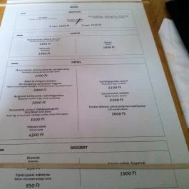 Konyha, Budapest - Étlap/itallap