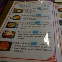 Koreai-Kínai Étterem Budapest - Étlap/itallap