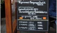 Korhely Faloda & Daloda Budapest - Étlap/itallap