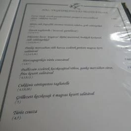 Koronakert Étterem Budapest - Étlap/itallap
