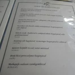 Koronakert Étterem Budapest - Étlap/itallap