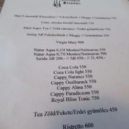 Kovászos Étterem, Budapest - Étlap/itallap