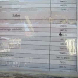 Kövér Cukrászda Sátoraljaújhely - Étlap/itallap