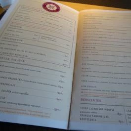 Központ Bisztró Budapest - Étlap/itallap