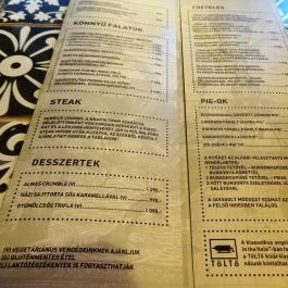 Krak'n Town Budapest - Étlap/itallap