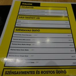 Krampuz, Budapest - Étlap/itallap