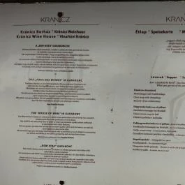 Kránicz Borház és Étterem Garabonc - Étlap/itallap