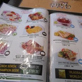 KRTEK, a Csehu Budapest - Étlap/itallap