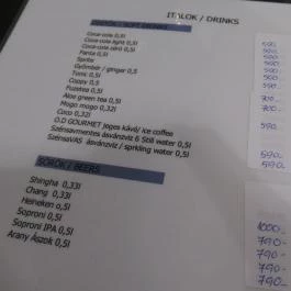 Krua Thai Wok Bar Budapest - Étlap/itallap