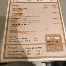 Krumpli - Nyugati Budapest - Étlap/itallap