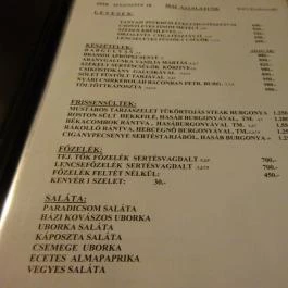 Kulacs Bisztró Gyöngyös - Étlap/itallap