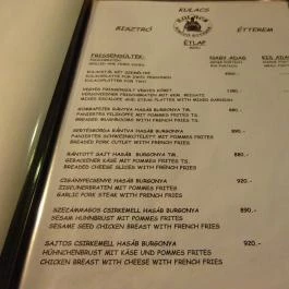 Kulacs Bisztró Gyöngyös - Étlap/itallap