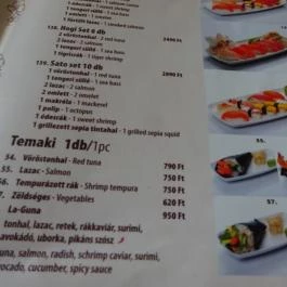 La Guna Sushi Bár Budapest - Étlap/itallap