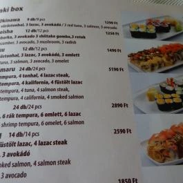La Guna Sushi Bár Budapest - Étlap/itallap