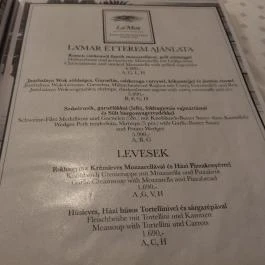 La'Mar Grill Restaurant & Pizzeria Zalakaros - Étlap/itallap