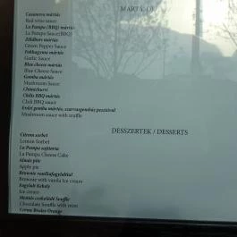 La Pampa Steakhouse, Budapest - Étlap/itallap