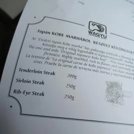 La Pampa Steakhouse, Budapest - Étlap/itallap