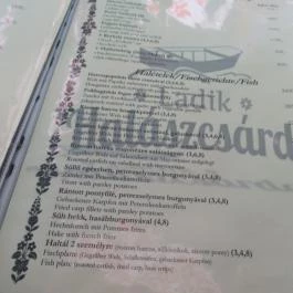 Ladik Halászcsárda Poroszló - Étlap/itallap