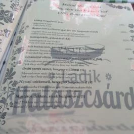 Ladik Halászcsárda Poroszló - Étlap/itallap