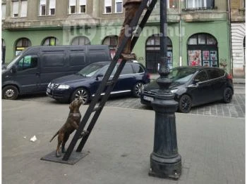 Lámpagyújtó szobra Budapest