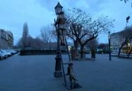 Lámpagyújtó szobra Budapest