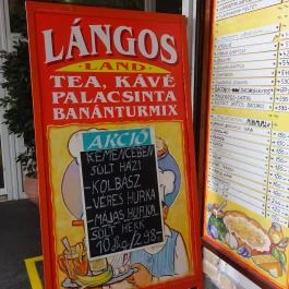 Lángos Land - Fény utcai Piac Budapest - Étlap/itallap