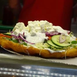 Lángos - Nagy Vásárcsarnok Budapest - Étel/ital