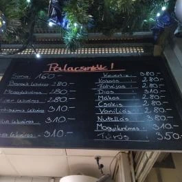 Lángos Palacsinta - Fehérvári úti Vásárcsarnok Budapest - Étlap/itallap