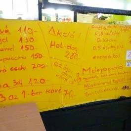 Lángos - Rákóczi téri Vásárcsarnok Budapest - Étlap/itallap