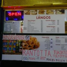 Lángos - Rákóczi téri Vásárcsarnok Budapest - Étlap/itallap