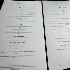 Larus Étterem és Rendezvényközpont Budapest - Étlap/itallap