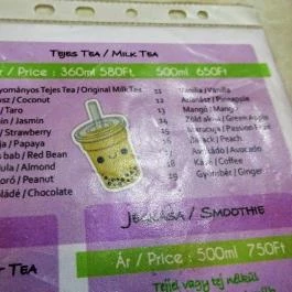 Las Bombillas Tea & More Teaház Budapest - Étlap/itallap
