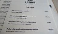 Lashka Tésztaműhely Budapest - Étlap/itallap