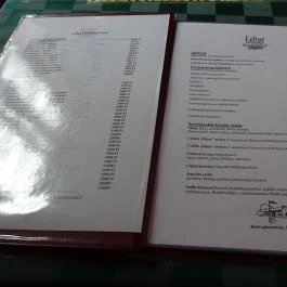 Lebuj Pincefogadó étterme, Bodrogkeresztúr - Étlap/itallap