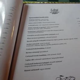 Lebuj Pincefogadó étterme, Bodrogkeresztúr - Étlap/itallap