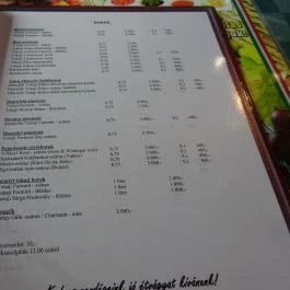 Lebuj Pincefogadó étterme, Bodrogkeresztúr - Étlap/itallap
