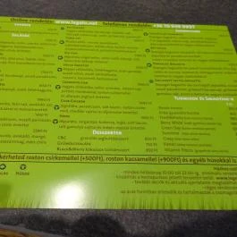 Legelő Salátabár Budapest - Étlap/itallap