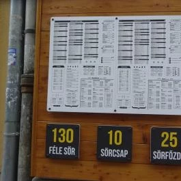 Legfelsőbb Beeróság Budapest - Étlap/itallap