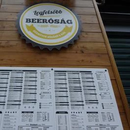 Legfelsőbb Beeróság Budapest - Étlap/itallap