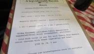 A Legvidámabb Barakk Budapest - Étlap/itallap