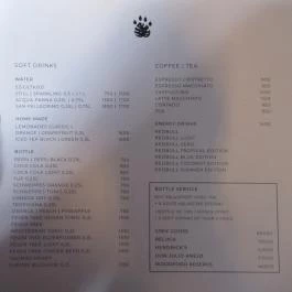 Leo Rooftop Bar Budapest - Étlap/itallap