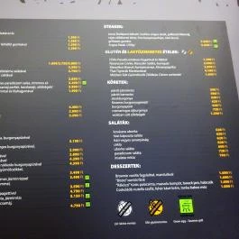 Leroy Bistro - MOM Park Budapest - Étlap/itallap