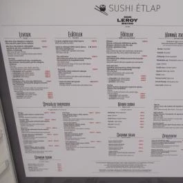 Leroy Bistro - MOM Park Budapest - Étlap/itallap