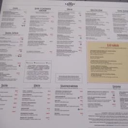 Leroy Bistro - MOM Park Budapest - Étlap/itallap