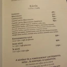 Leroy Cafe - WestEnd City Center Budapest - Étlap/itallap