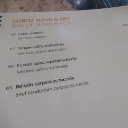 Leroy Café - Arena Mall Budapest - Étlap/itallap